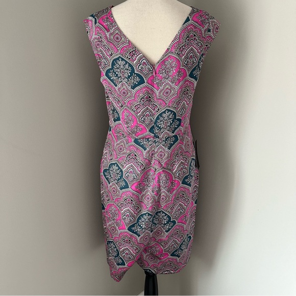 The Limited Pink Medallion Paisley Floral Print Sheath Dress Size 8 - Picture 4 of 9